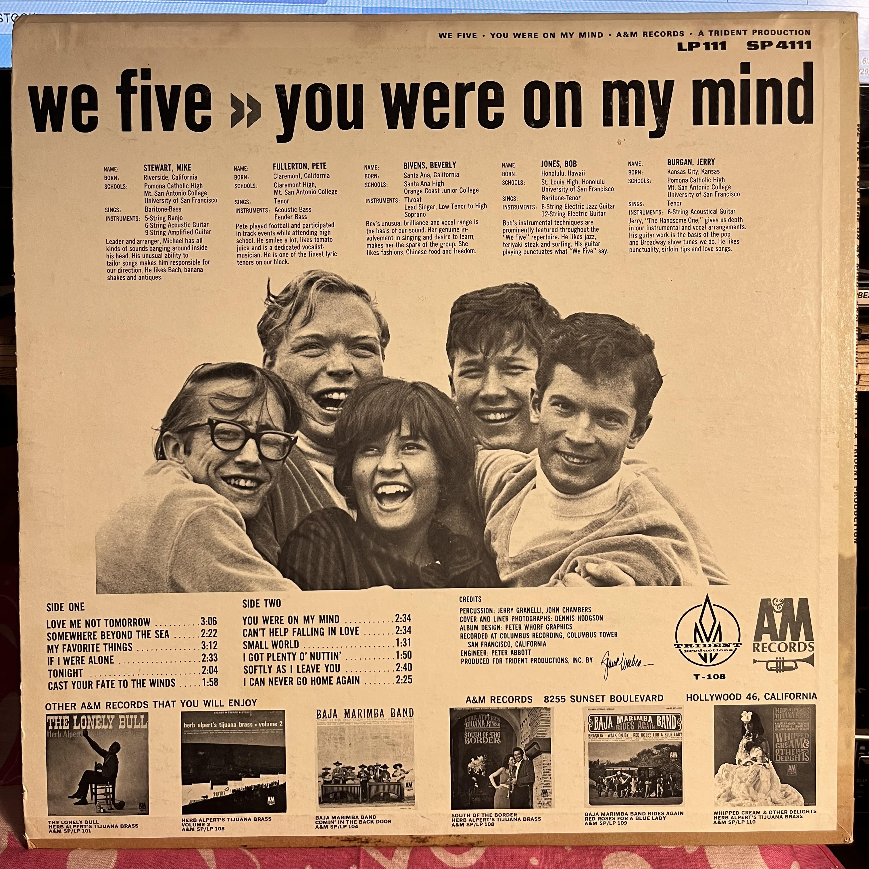 We Five - You Were On My Mind *MONARCH* | Near Mint (NM) Near Mint (NM)
