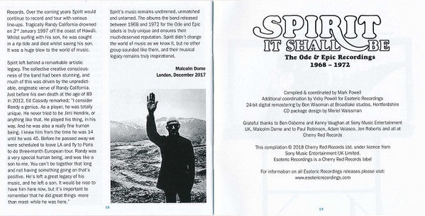 Spirit (8) - It Shall Be: The Ode & Epic Recordings 1968-1972 *5XCD BOX* | Excellent (EX) Near Mint (NM)