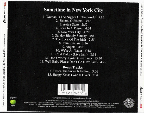 John Lennon & Yoko Ono - Some Time In New York City *CD* | Near Mint (NM) Near Mint (NM)