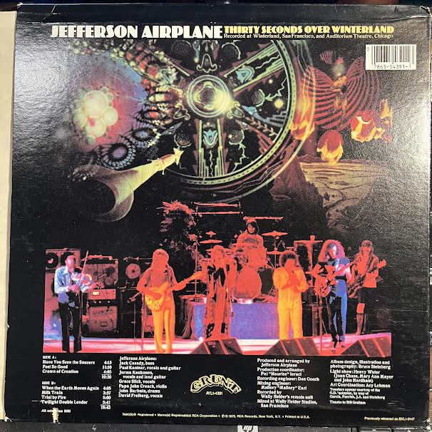 Jefferson Airplane - Thirty Seconds Over Winterland (VINYL) | Near Mint (NM) Excellent+ (EX+)