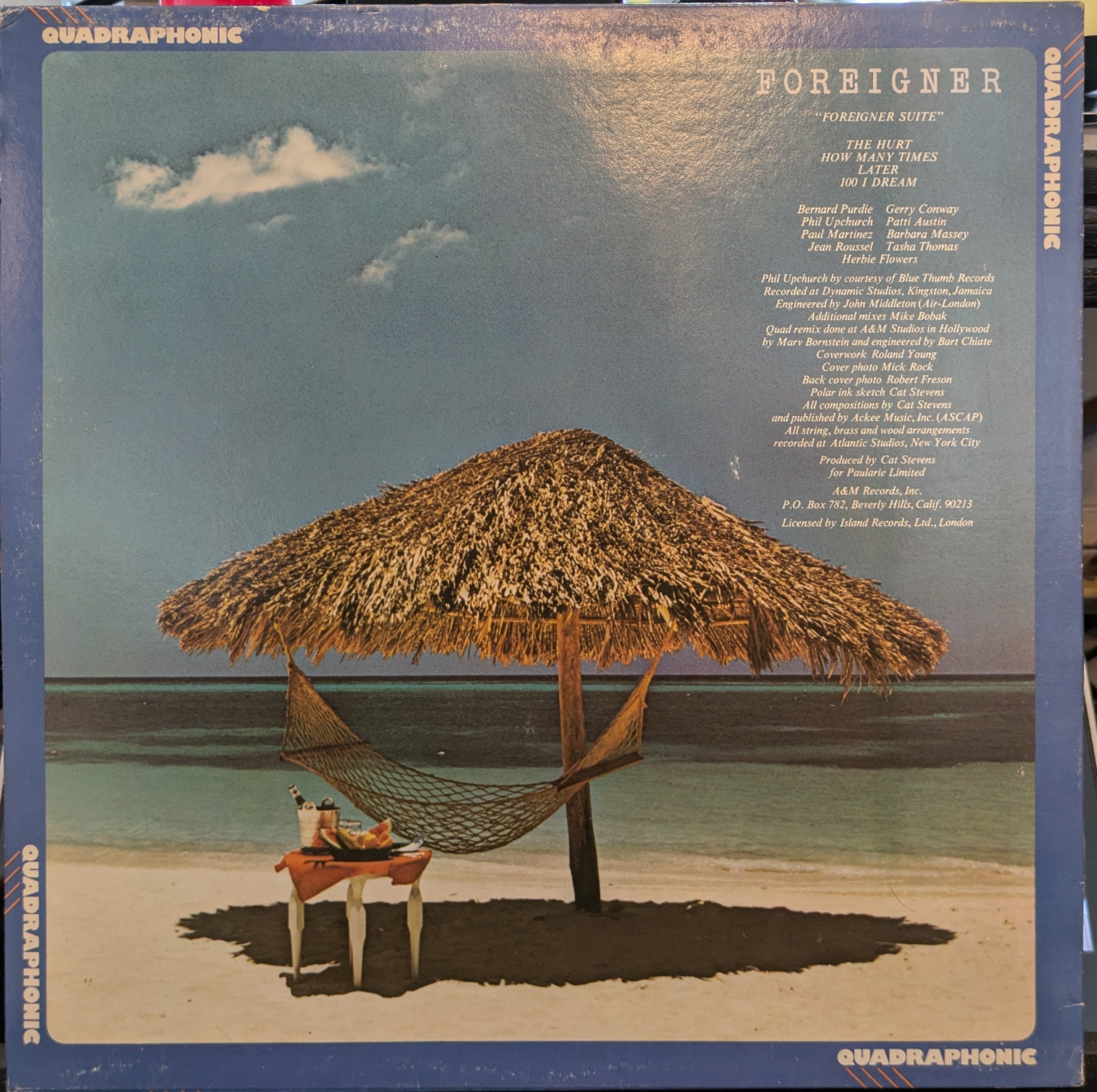 Cat Stevens - Foreigner (QUADRAPHONIC VINYL) | Near Mint (NM) Excellent (EX)