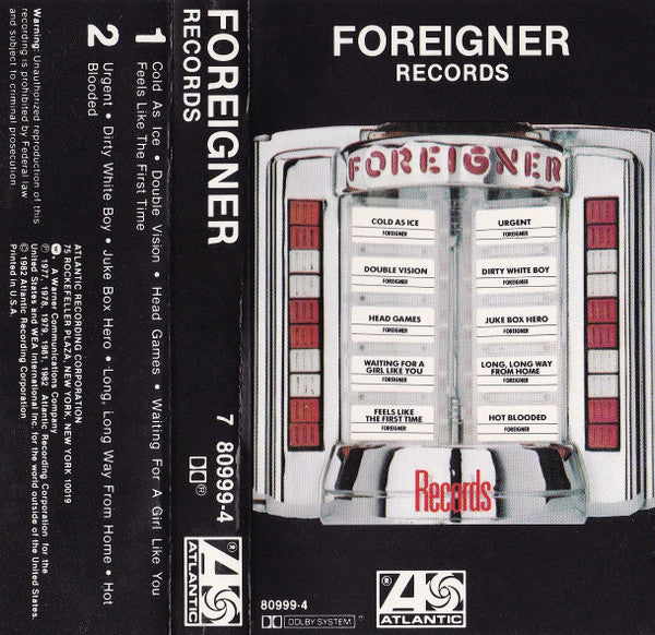 Foreigner - Records *CASSETTE* | Near Mint (NM) Near Mint (NM)