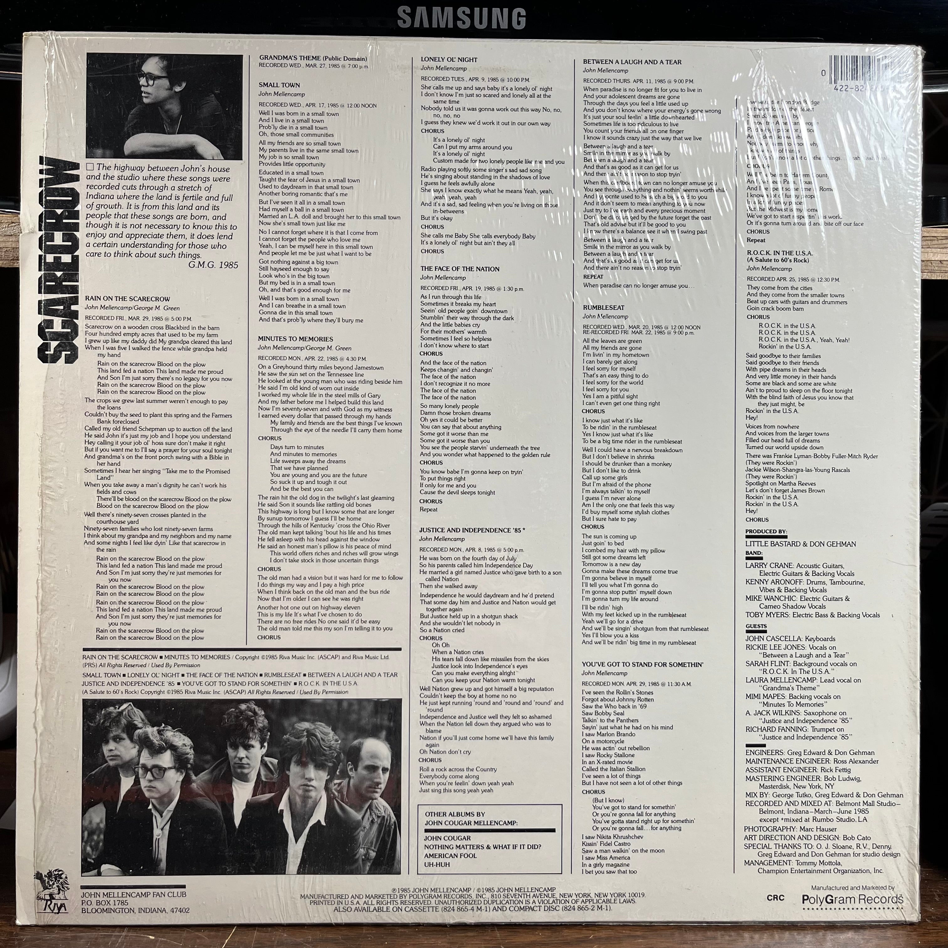 John Cougar Mellencamp - Scarecrow (VINYL) | Near Mint (NM) Near Mint (NM)