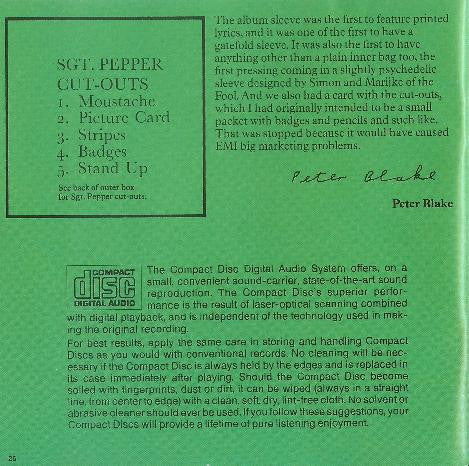 The Beatles - Sgt. Pepper's Lonely Hearts Club Band (CD) | Near Mint (NM) Near Mint (NM)