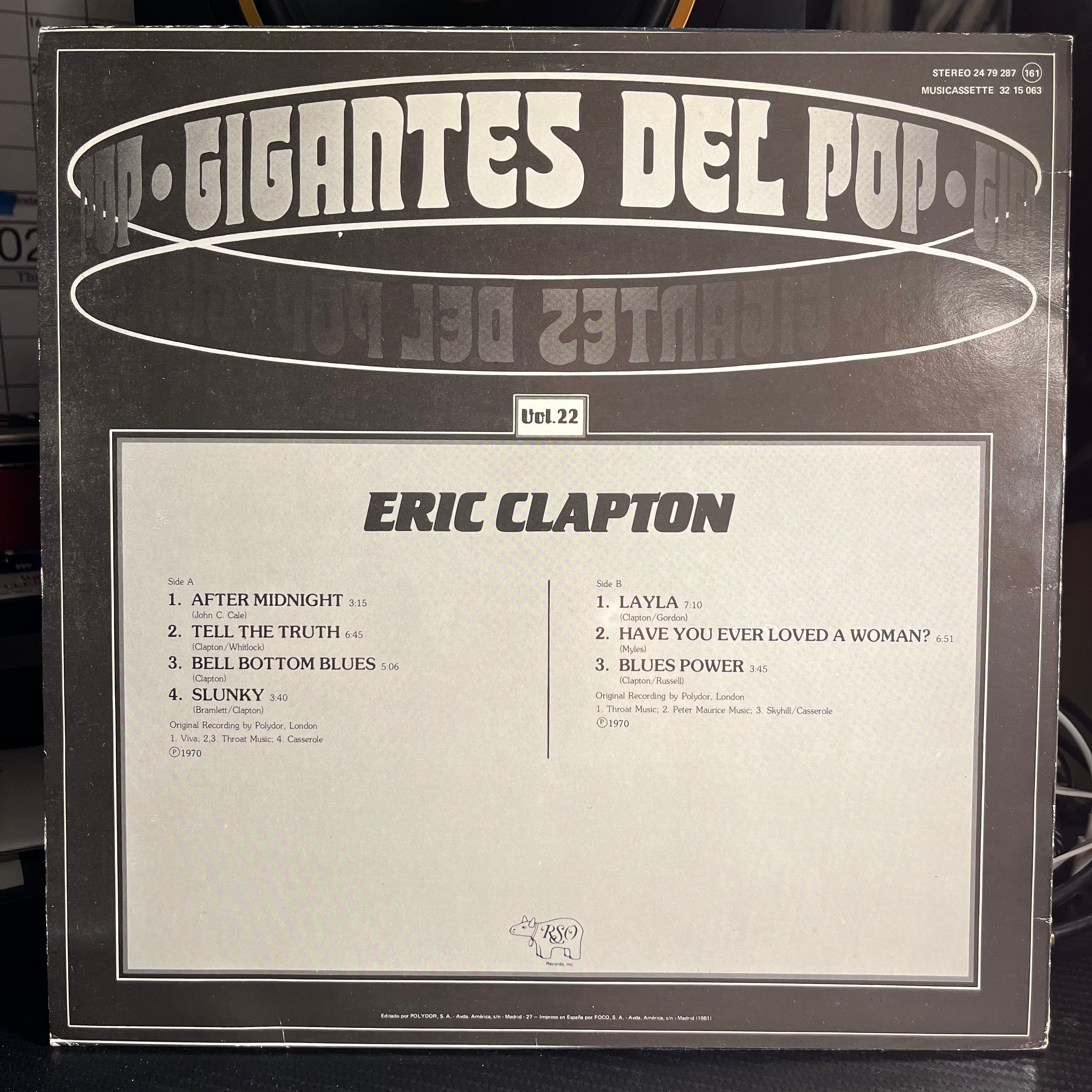 Eric Clapton - Gigantes Del Pop Vol. 22 | Near Mint (NM) Excellent (EX)