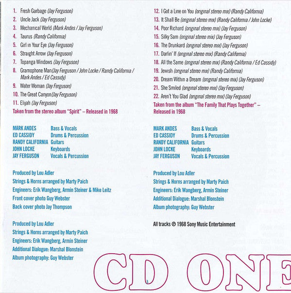 Spirit (8) - It Shall Be: The Ode & Epic Recordings 1968-1972 *5XCD BOX* | Excellent (EX) Near Mint (NM)