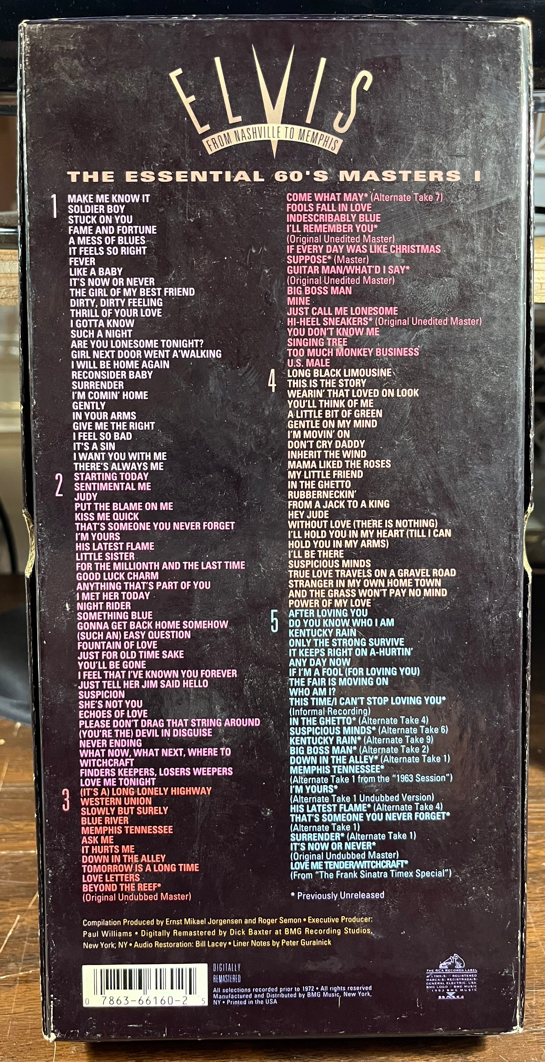 Elvis Presley - From Nashville To Memphis - The Essential 60's Masters I (5xCD BOX SET) | Near Mint (NM or M-) Excellent (EX)