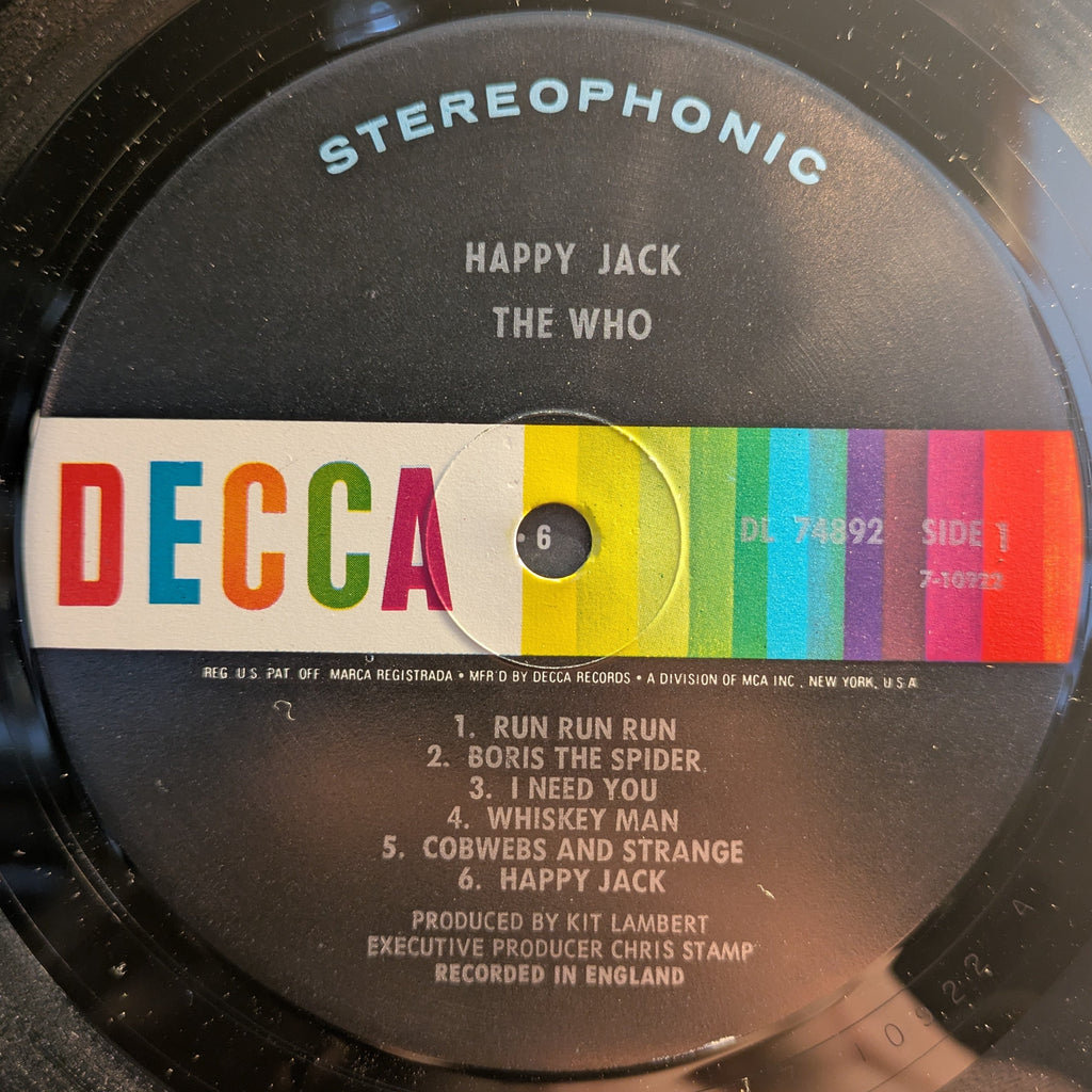 The Who - Happy Jack (VINYL) | Near Mint (NM) Near Mint (NM)