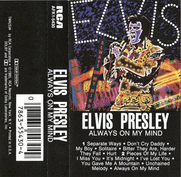 Elvis Presley - Always On My Mind (CASSETTE) | Near Mint (NM) Near Mint (NM)