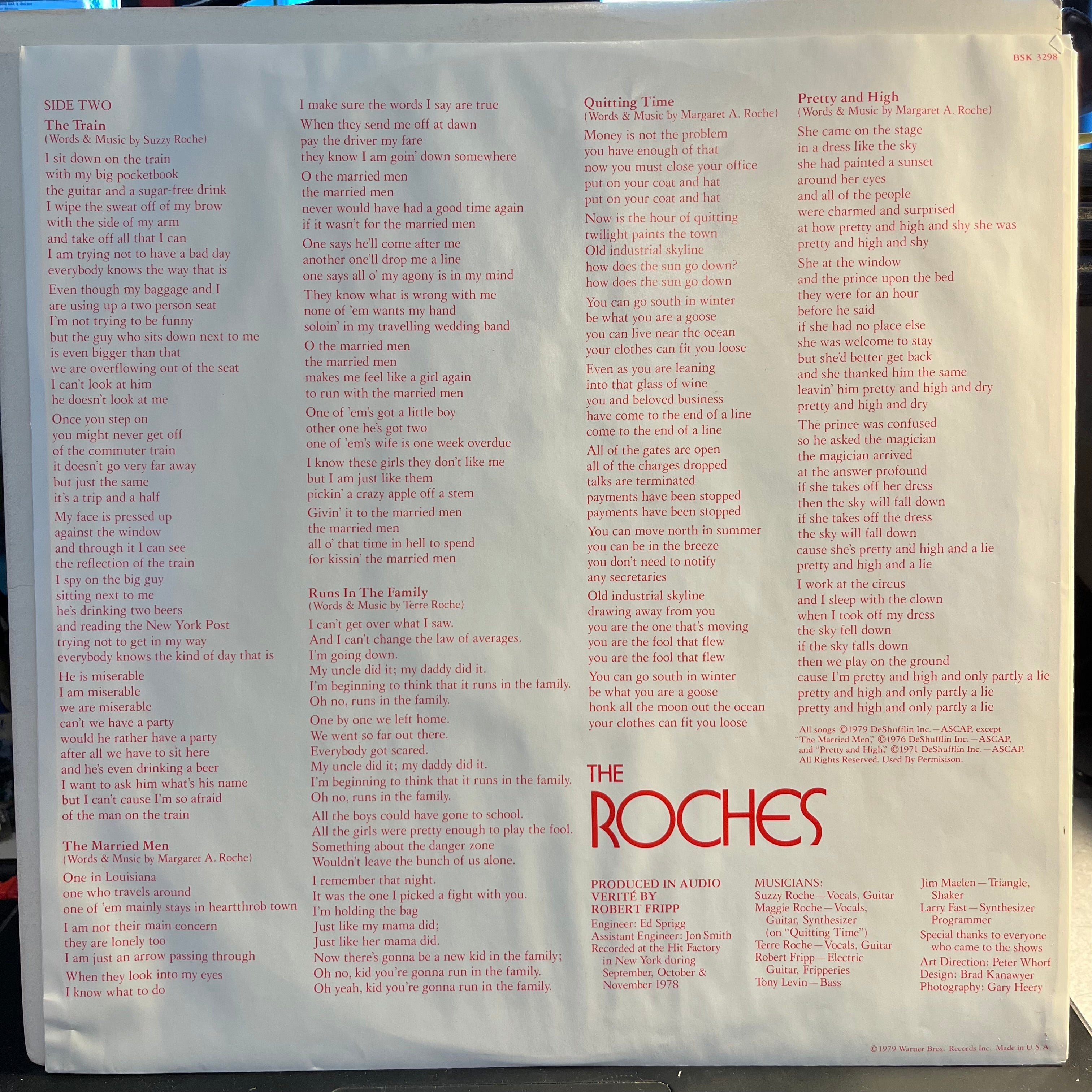 The Roches - The Roches (VINYL) | Near Mint (NM) Near Mint (NM)