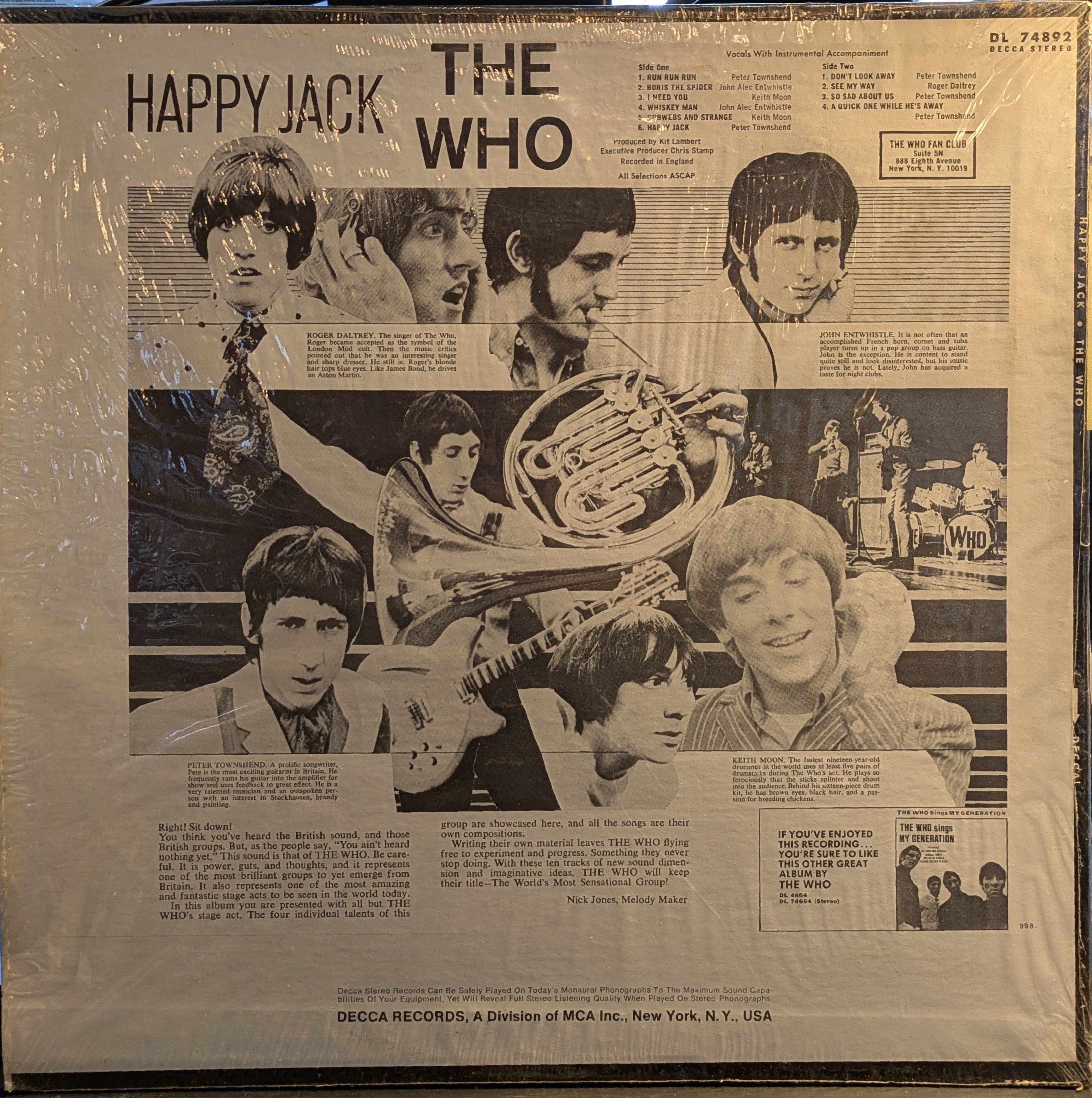 The Who - Happy Jack (VINYL) | Near Mint (NM) Near Mint (NM)