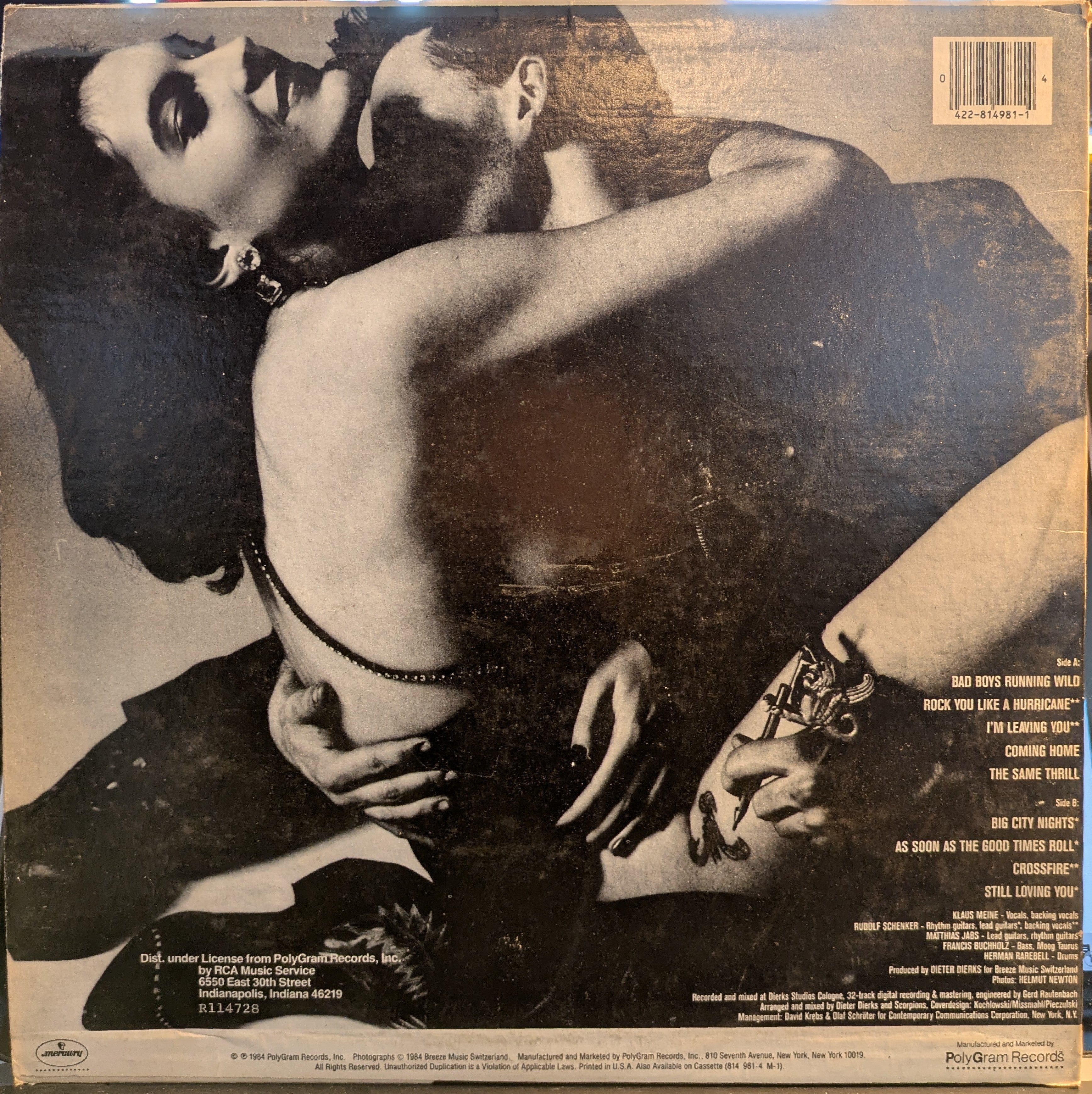 Scorpions - Love At First Sting (VINYL) | Excellent+ (EX+) Excellent (EX)