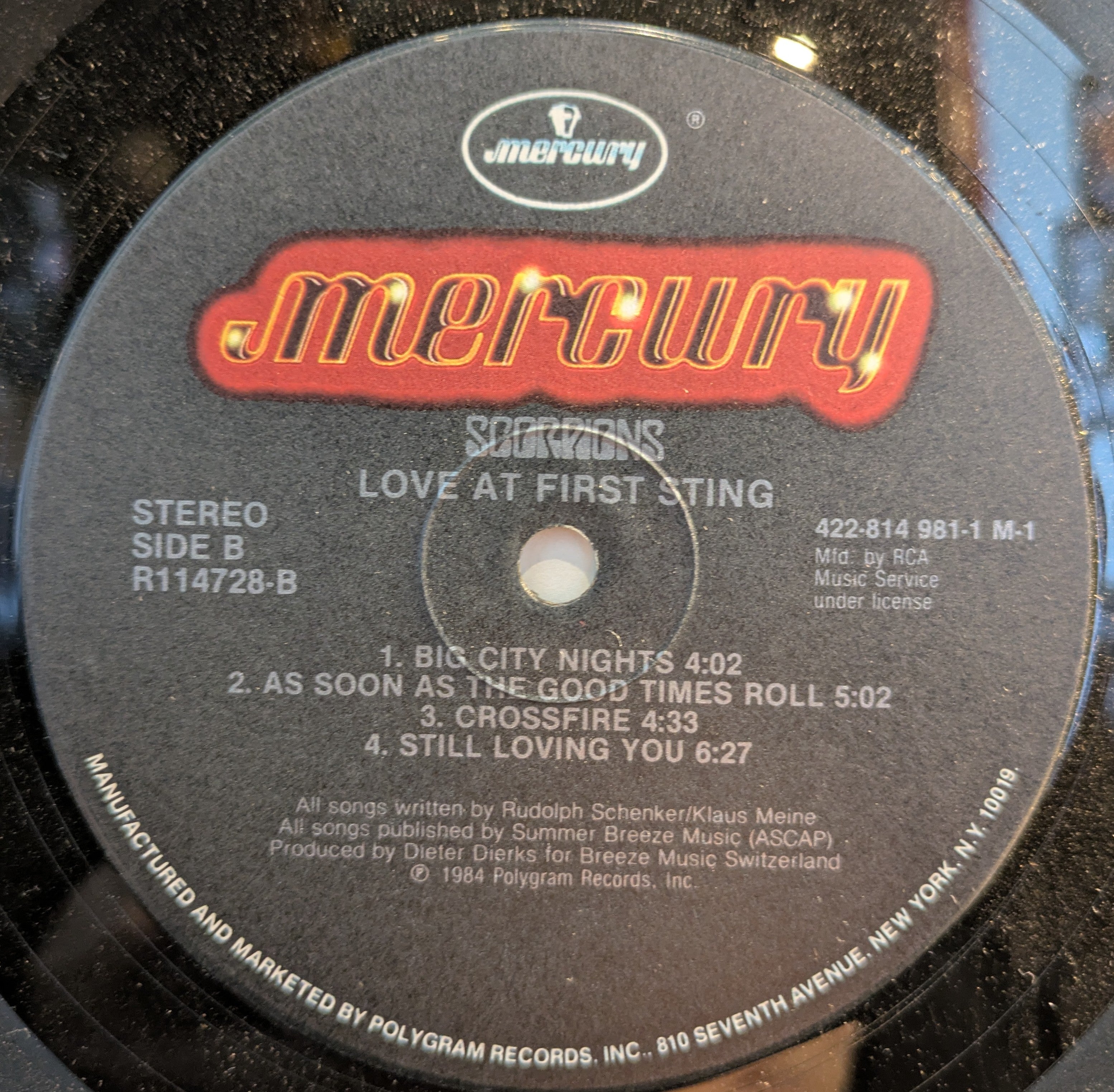 Scorpions - Love At First Sting (VINYL) | Excellent+ (EX+) Excellent (EX)