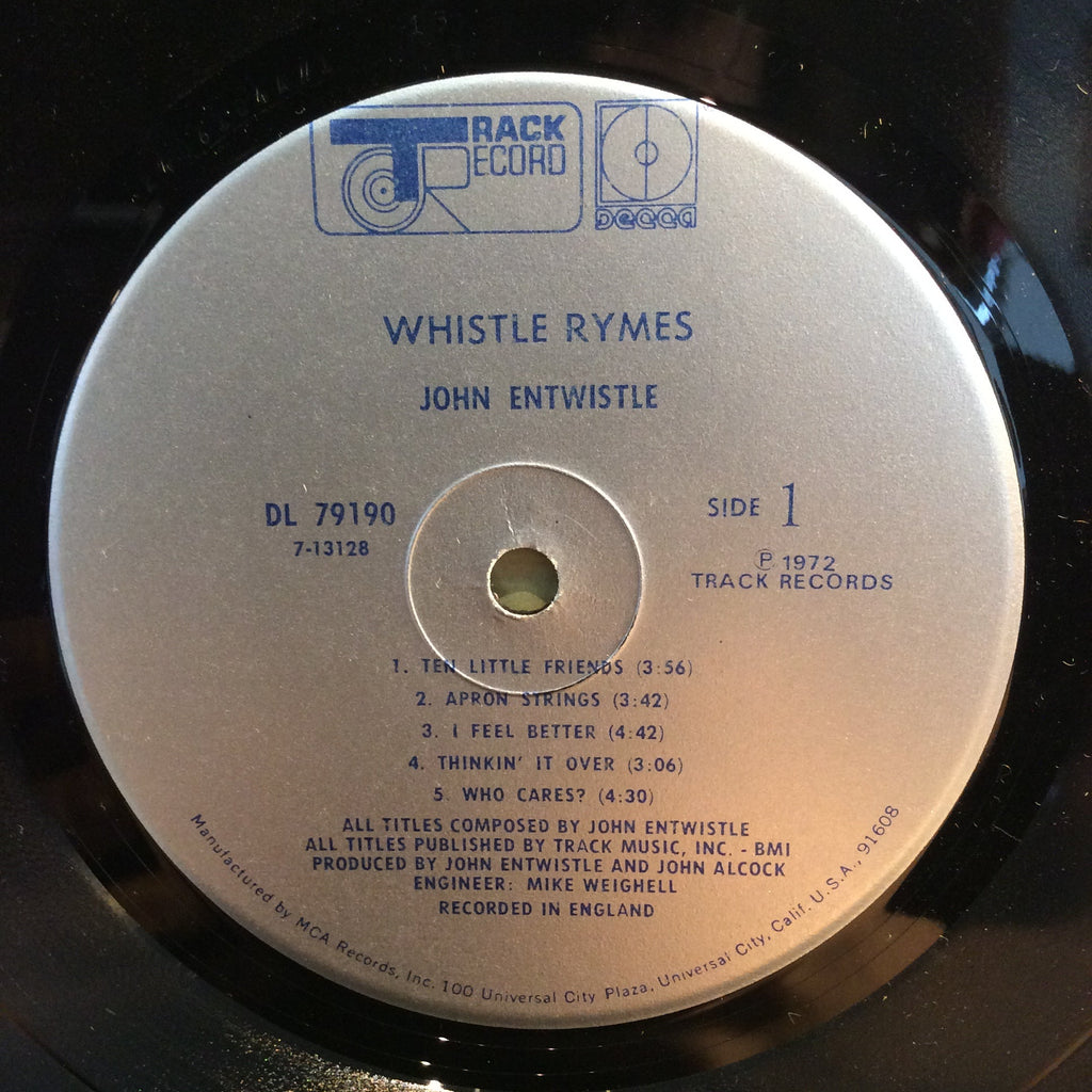 John Entwistle - Whistle Rymes (VINYL) | Near Mint (NM) Very Good Plus (VG+)