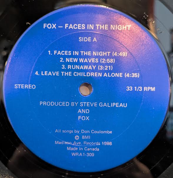 Fox & Company (2) - Faces In The Night (VINYL) | Near Mint (NM) Near Mint (NM)