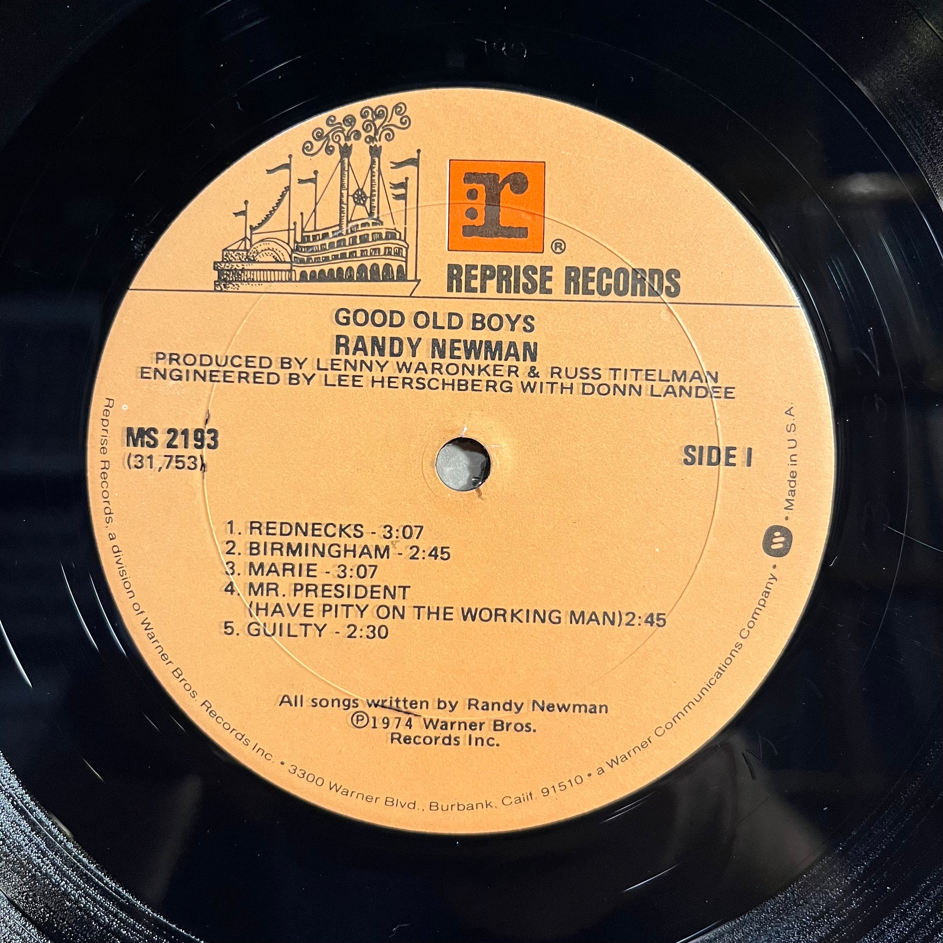 Randy Newman - Good Old Boys *GOLD DISK* | Near Mint (NM) Excellent (EX)