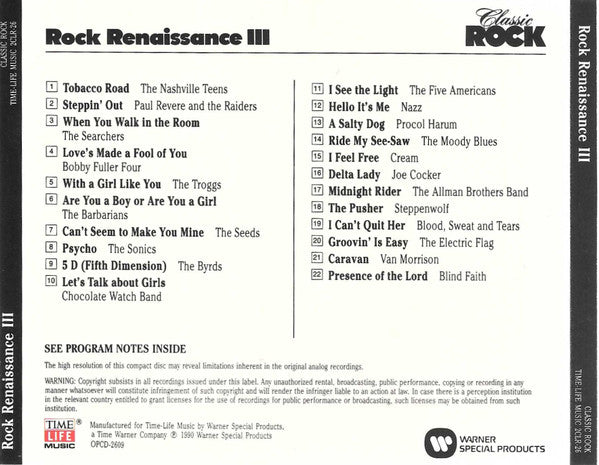 Various - Classic Rock - Rock Renaissance III *CD* | Near Mint (NM) Near Mint (NM)