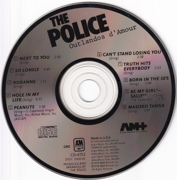 The Police - Outlandos D'Amour (CD) | Near Mint (NM) Near Mint (NM)