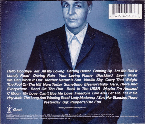 Paul McCartney - Back In The U.S. *CD* |