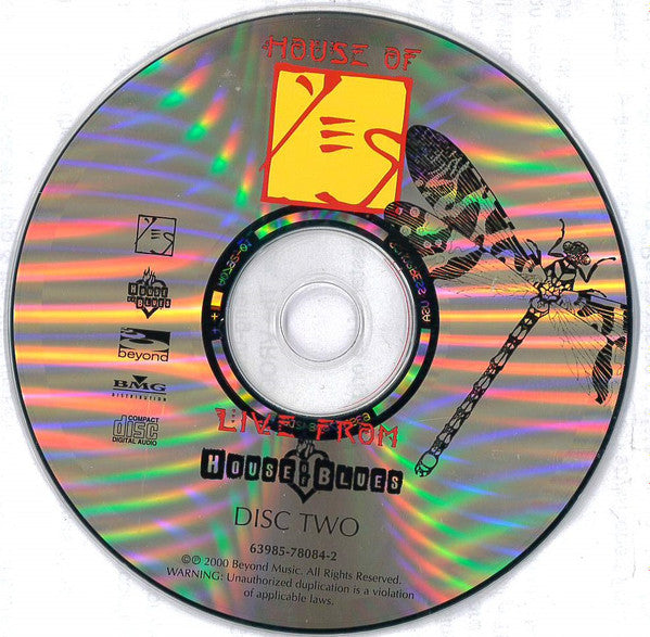 Yes - House Of Yes. Live From House Of Blues (2XCD) | Near Mint (NM) Near Mint (NM)