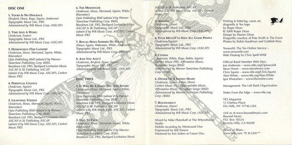 Yes - House Of Yes. Live From House Of Blues (2XCD) | Near Mint (NM) Near Mint (NM)