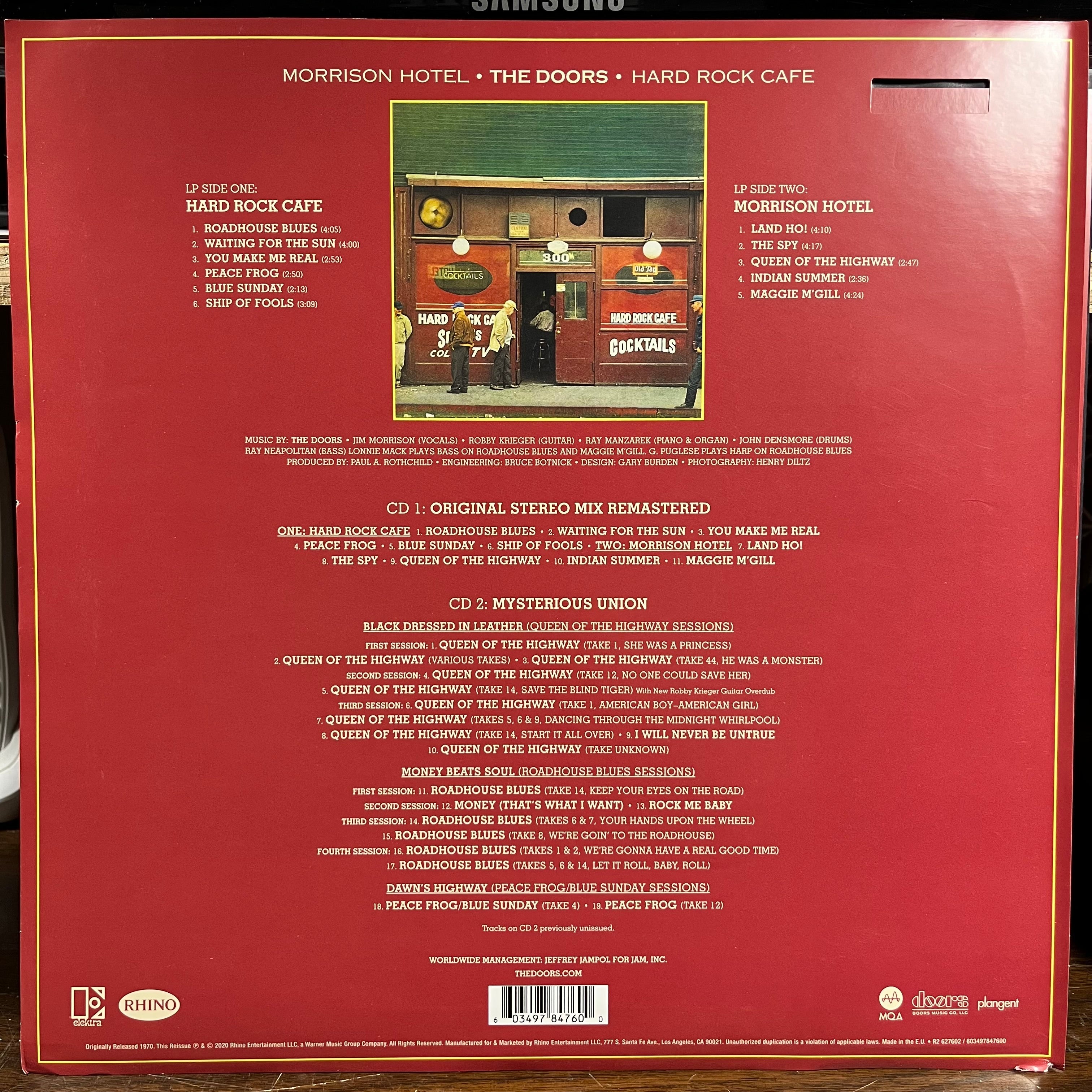 The Doors - Morrison Hotel (VINYL & 2xCD) | Near Mint (NM) Near Mint (NM)