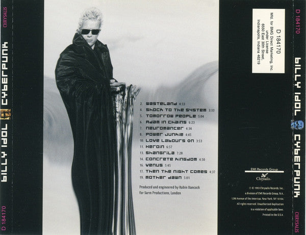Billy Idol - Cyberpunk (CD) | Near Mint (NM) Excellent+ (EX+)