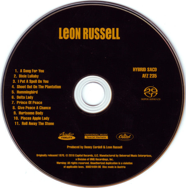 Leon Russell - Leon Russell *HYBRID SACD/NUMBERED* | Near Mint (NM) Near Mint (NM)