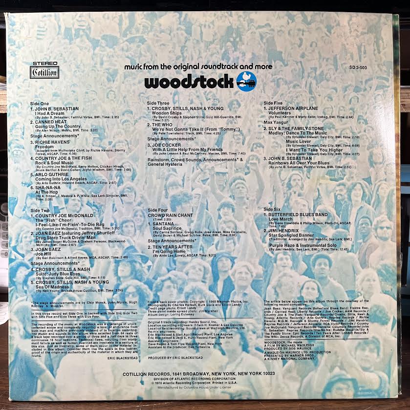 Various - Woodstock - Music From The Original Soundtrack And More (3xVINYL) | Near Mint (NM or M-) Excellent+ (EX+)