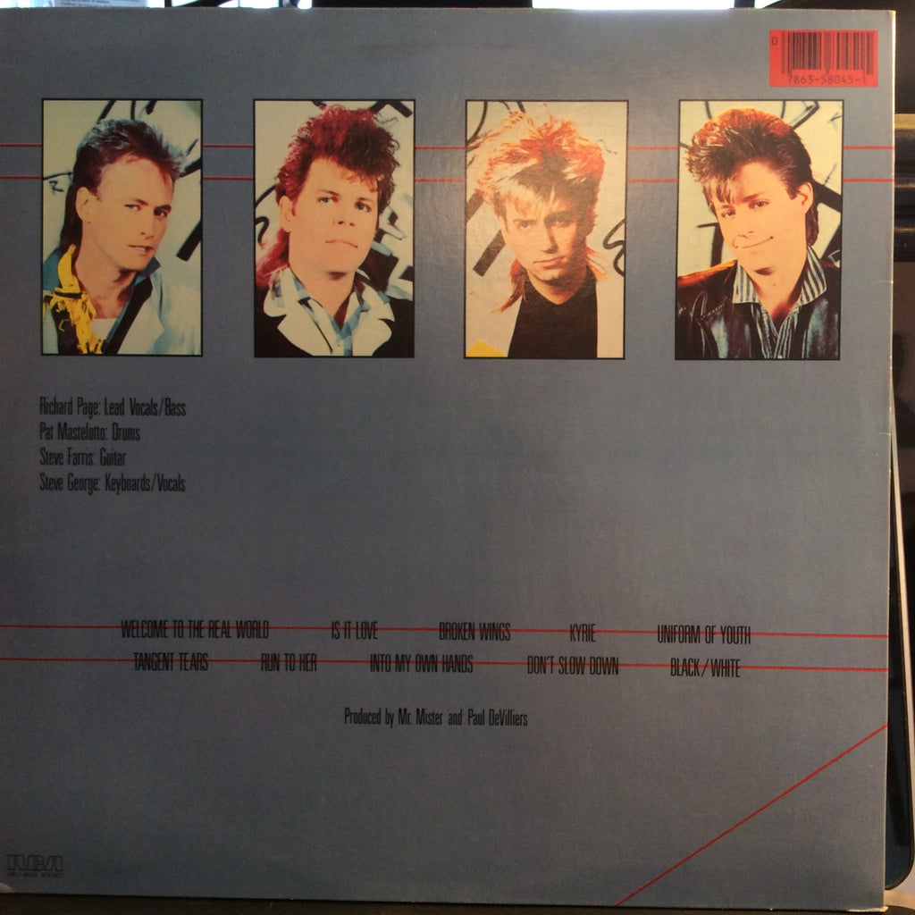 Mr. Mister - Welcome To The Real World (VINYL) | Near Mint (NM) Near Mint (NM)