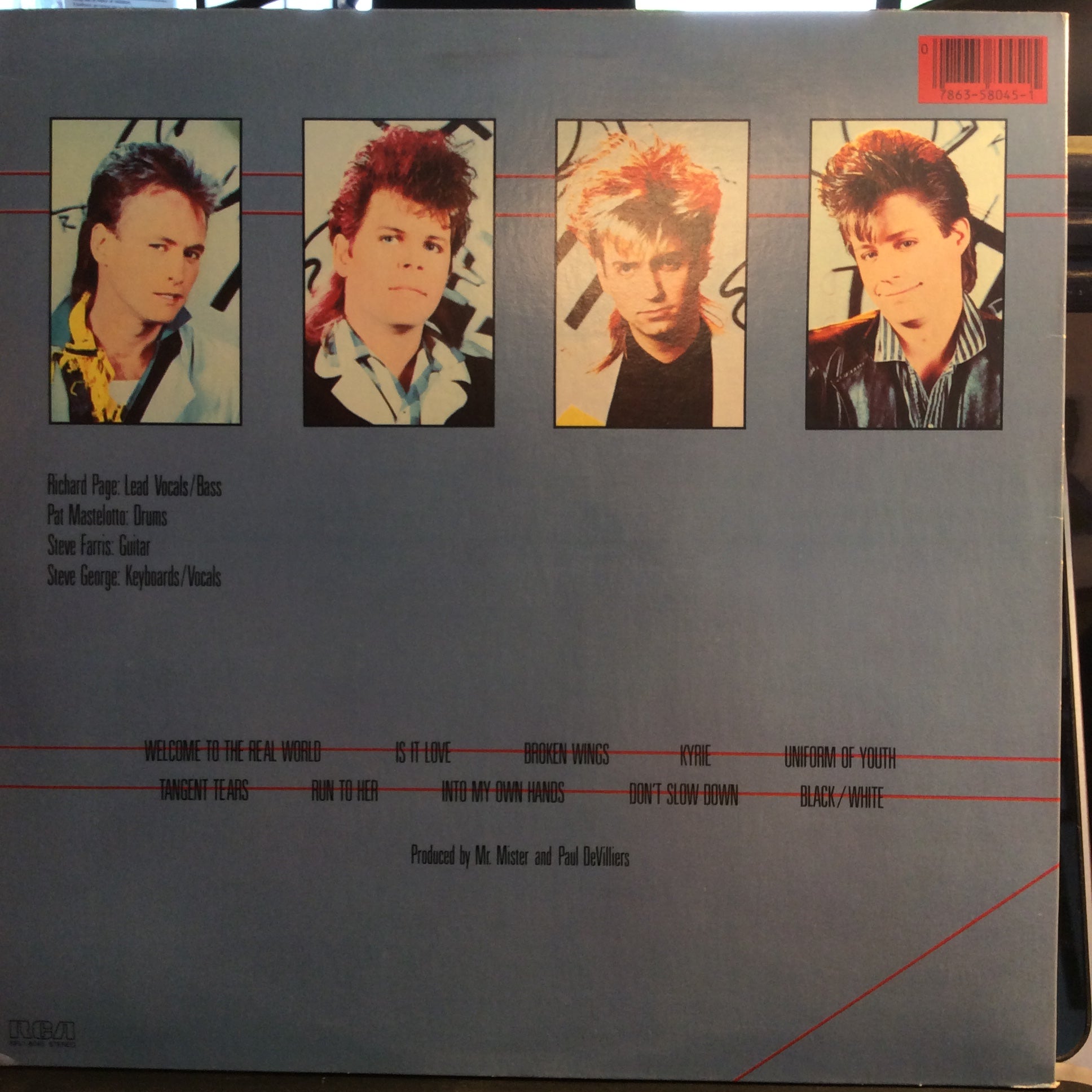 Mr. Mister - Welcome To The Real World (VINYL) | Near Mint (NM) Near Mint (NM)