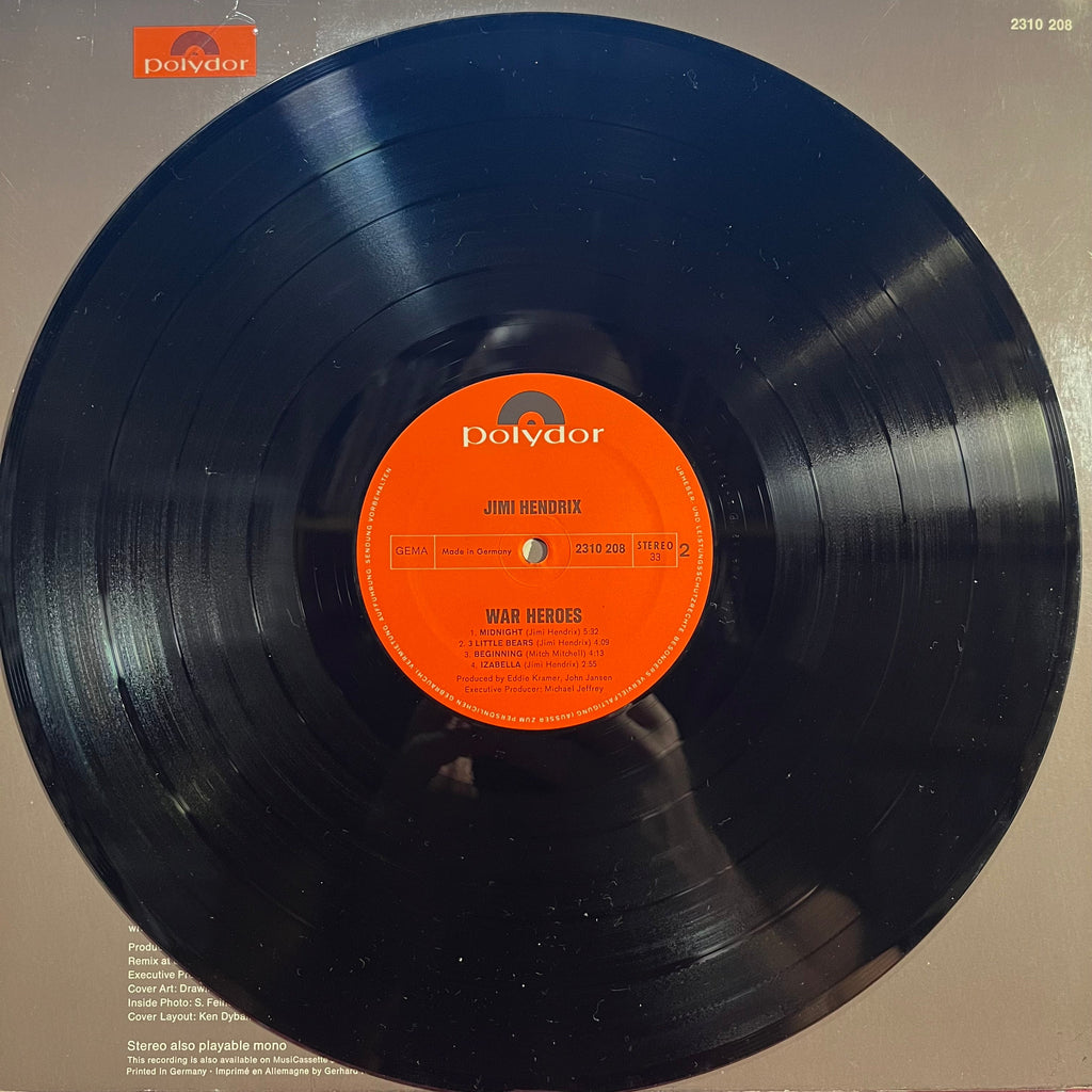 Jimi Hendrix - War Heroes *NETHERLANDS* | Near Mint (NM) Near Mint (NM)