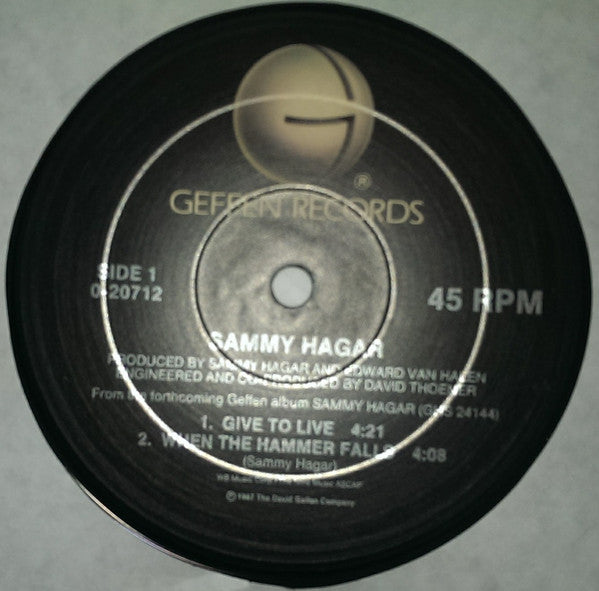 Sammy Hagar - Give To Live (VINYL) | Near Mint (NM) Near Mint (NM)