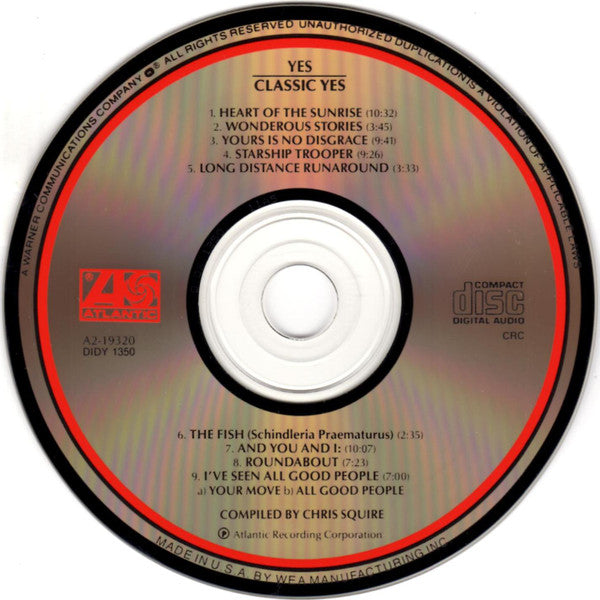Yes - Classic Yes (CD) | Near Mint (NM) Excellent (EX)