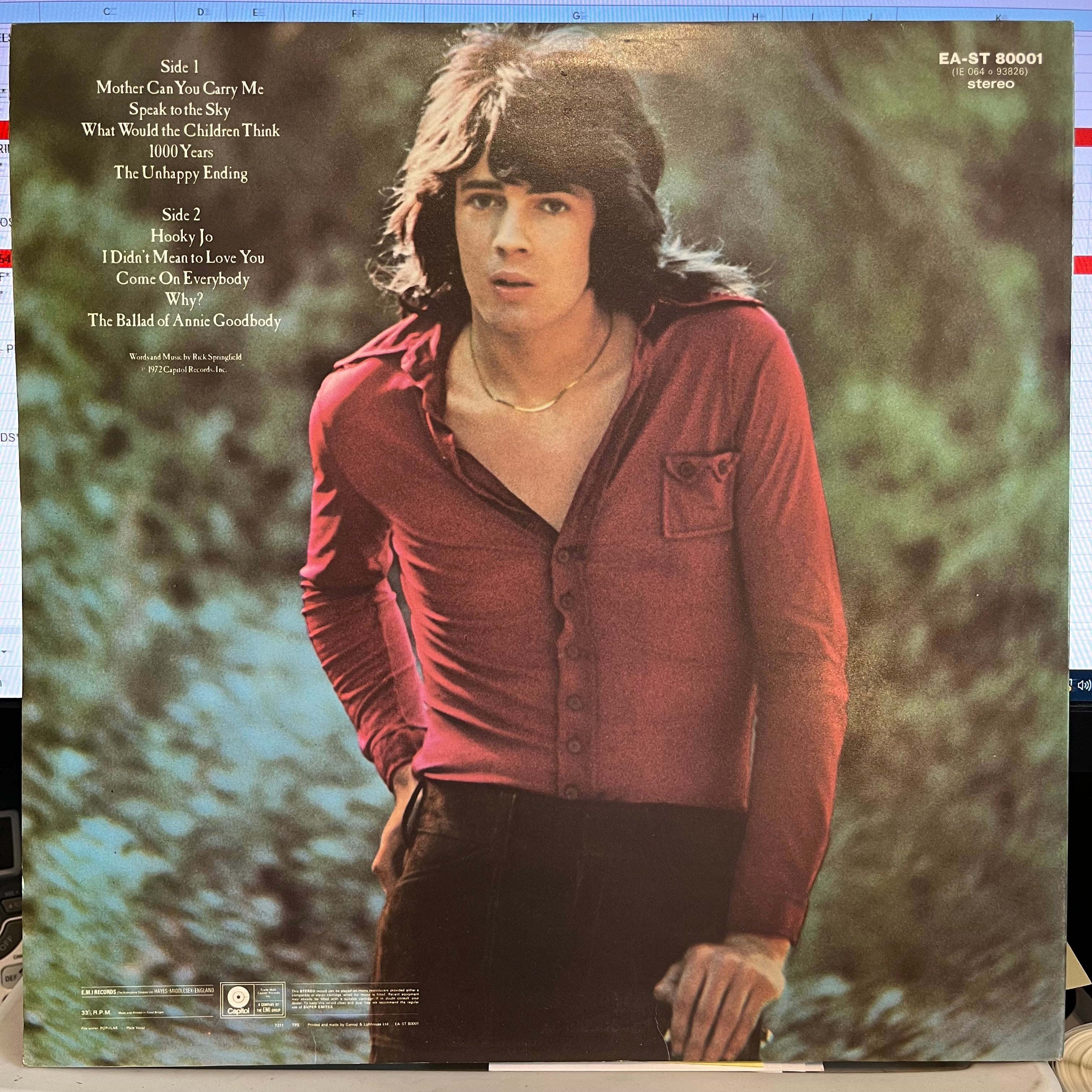 Rick Springfield - Beginnings *UK* | Near Mint (NM) Near Mint (NM)