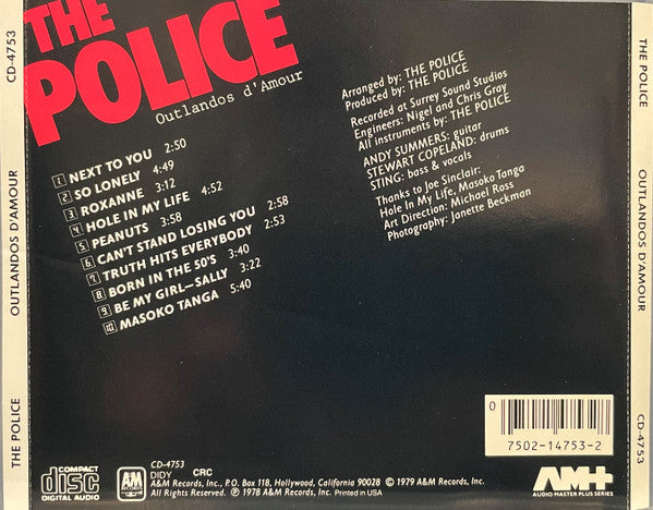 The Police - Outlandos D'Amour (CD) | Near Mint (NM) Near Mint (NM)