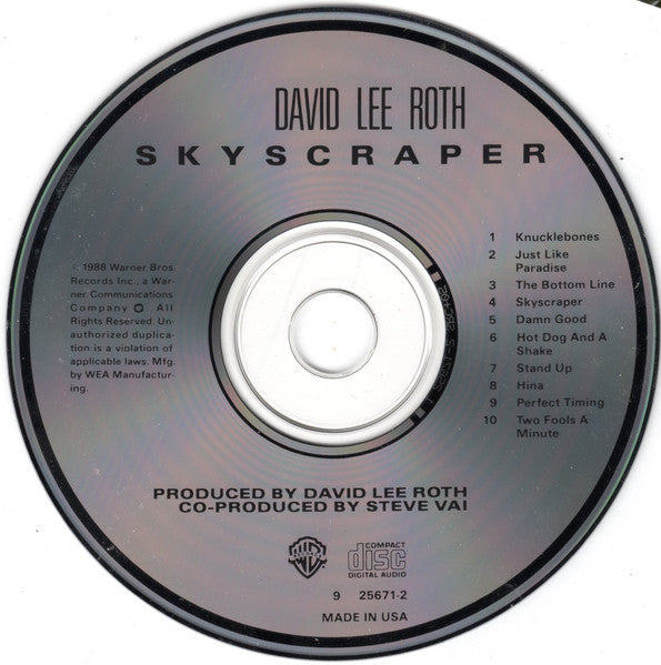 David Lee Roth - Skyscraper (CD) | Near Mint (NM) Near Mint (NM)