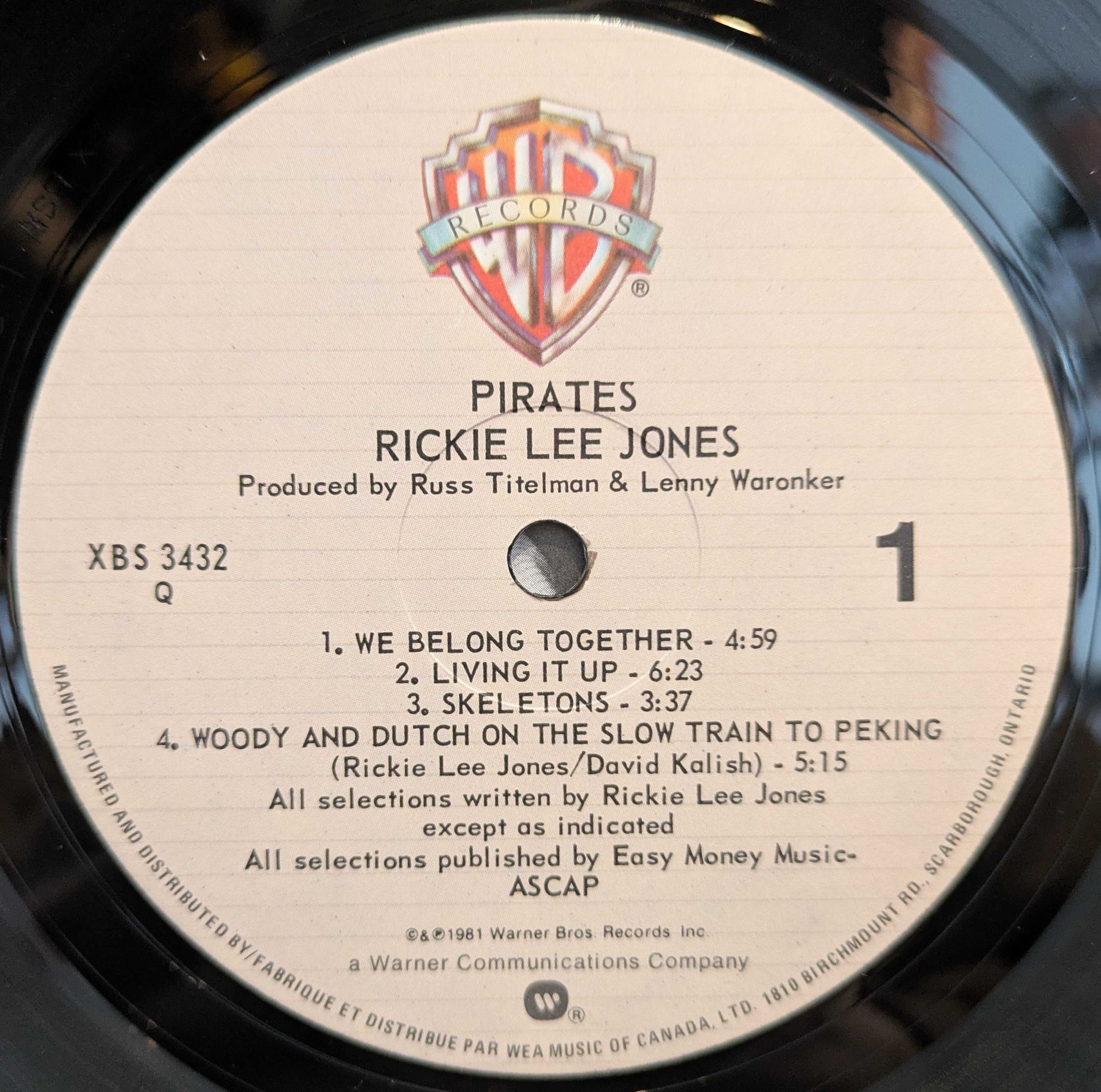 Rickie Lee Jones - Pirates (VINYL) | Near Mint (NM) Very Good Plus (VG+)