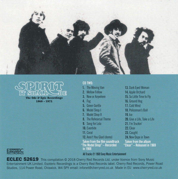 Spirit (8) - It Shall Be: The Ode & Epic Recordings 1968-1972 *5XCD BOX* | Excellent (EX) Near Mint (NM)