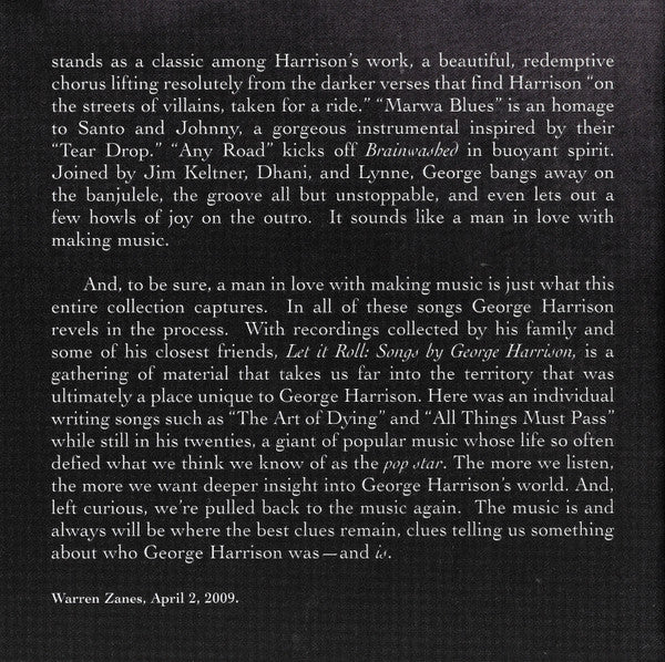 George Harrison - Let It Roll (Songs By George Harrison) (cd) | Near Mint (NM) Near Mint (NM)