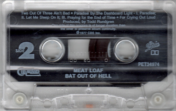 Meat Loaf - Bat Out Of Hell (CASSETTE) | Near Mint (NM) Near Mint (NM)