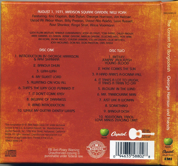 George Harrison - George Harrison And Friends - The Concert For Bangladesh (2xCD BOX) | Near Mint (NM) Near Mint (NM)
