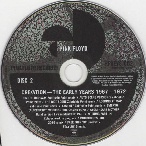 Pink Floyd - Cre/ation (The Early Years 1967-1972) (2xCD) | Near Mint (NM) Near Mint- (NM-)