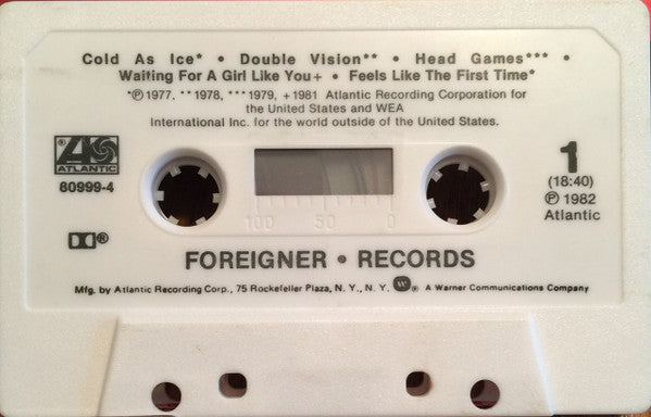 Foreigner - Records *CASSETTE* | Near Mint (NM) Near Mint (NM)