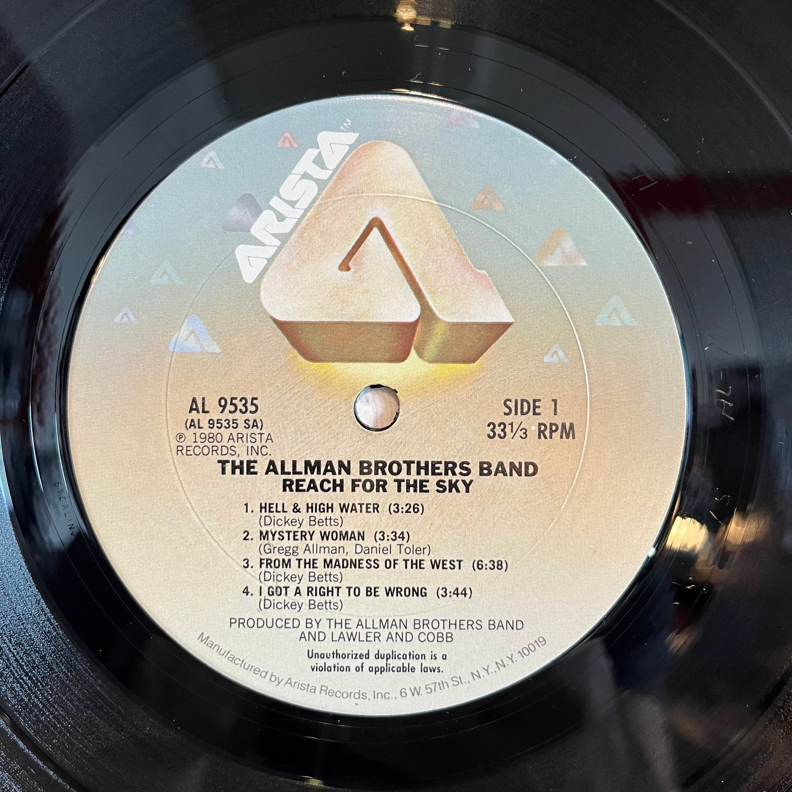The Allman Brothers Band - Reach For The Sky *SANTA MARIA* | Near Mint (NM) Excellent (EX)