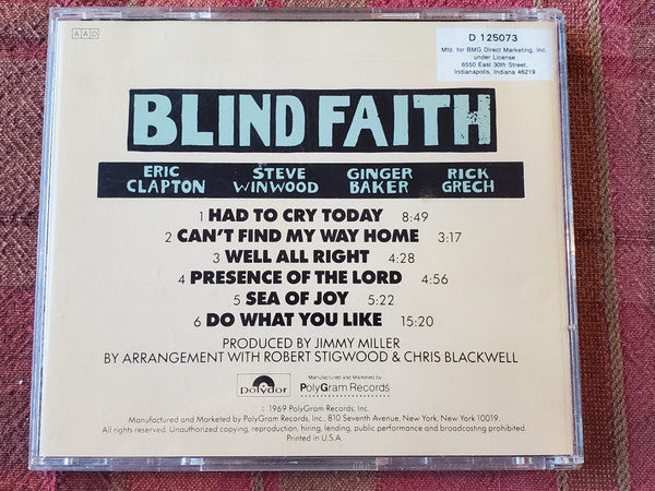 Blind Faith (2) - Blind Faith (CD) | Near Mint (NM) Near Mint (NM)