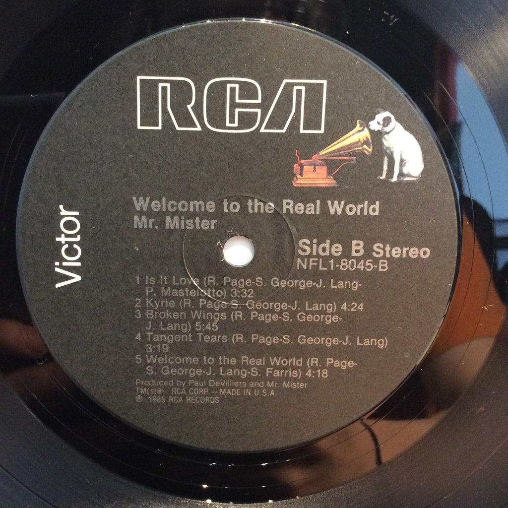 Mr. Mister - Welcome To The Real World (VINYL) | Near Mint (NM) Near Mint (NM)