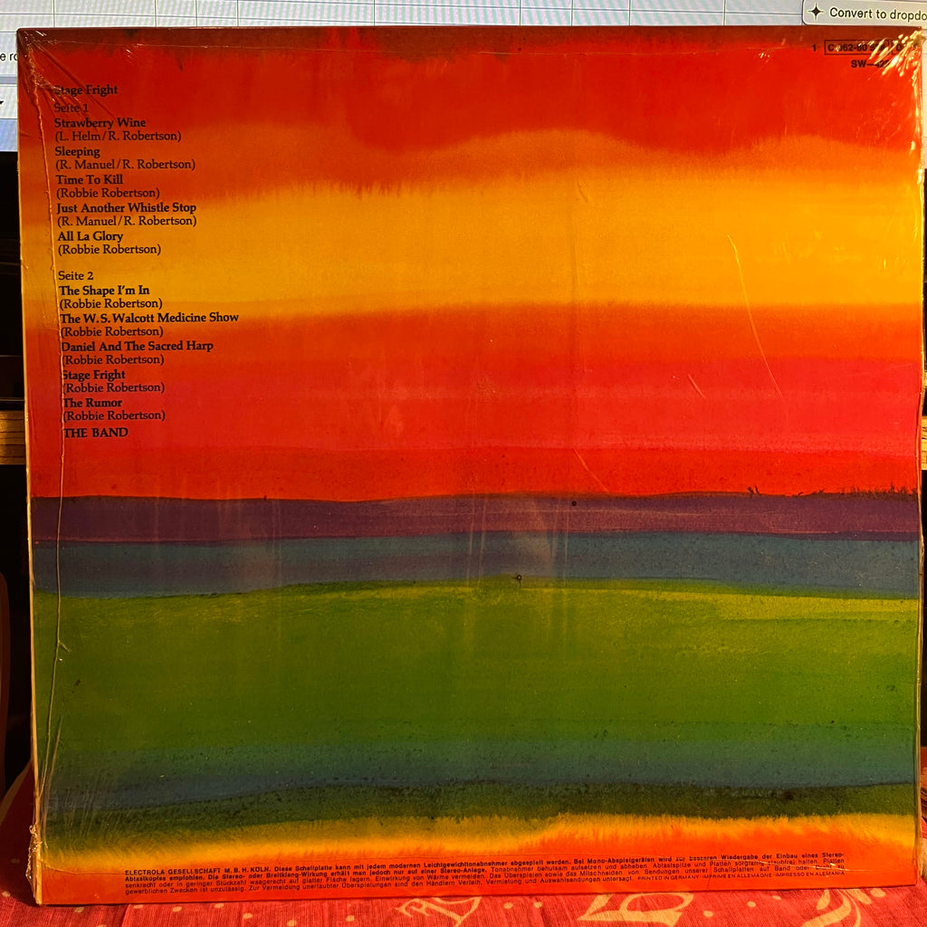 The Band - Stage Fright *GERMANY/SHRINK* | Near Mint (NM) Near Mint (NM)