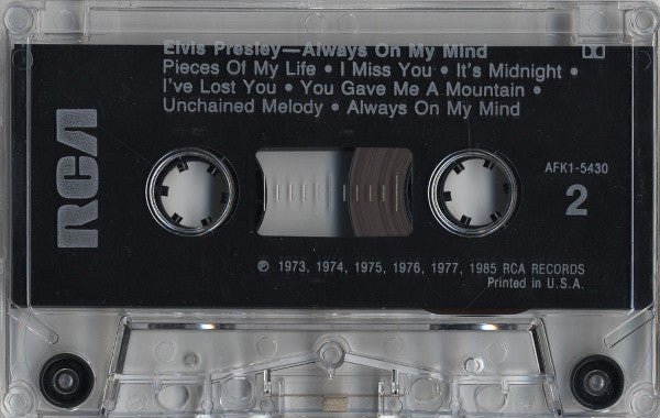 Elvis Presley - Always On My Mind (CASSETTE) | Near Mint (NM) Near Mint (NM)