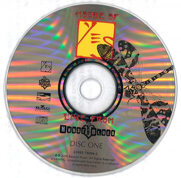 Yes - House Of Yes. Live From House Of Blues (2XCD) | Near Mint (NM) Near Mint (NM)